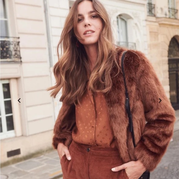 Sezane Rust Button-Up Blouse - Picture 3 of 4